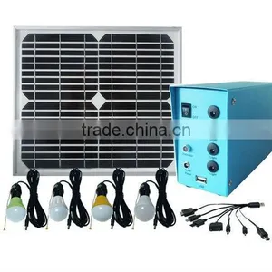 10w Solar Light With 4pcs Led Bulbs Portable Solar Home Sytem Led Solar Home Lighting Kit Charged by Sunlight Charging Mibiles thumbnail-1