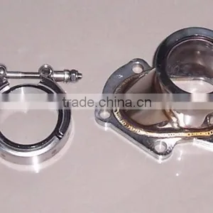 5 Bolt Turbo Downpipe Flange To 2.5" V Band Conversion Adaptor With V Band Clamp thumbnail-3