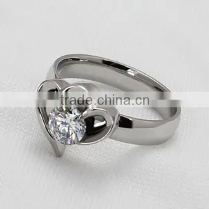 Wedding Rings in Ghana Stainless Steel Engagement Brand Zirconia Rings Jewelry thumbnail-3