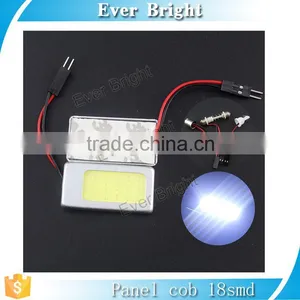 Energy-saving COB 18-SMD LED Panel Dome Lamp Auto Reading Plate Light ,with T10 Festoon Adatper thumbnail-1