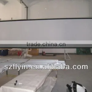 High Quality ! Front and Rear Easy Folding Screen With Wheel WFlight Case Projector Screen thumbnail-4