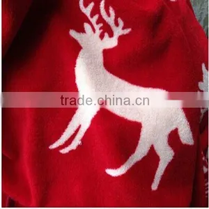 Christmas Animal Deers Printing Flannel Blanket thumbnail-4