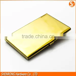 Business Card Use Silver and Golden Stainless Steel Metal Card Holder With Polished Surface and Engraving Logo thumbnail-6