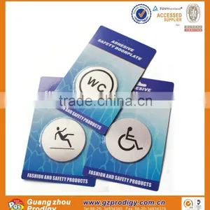 Stainless Steel Adhesive Door Plate/warning Door Signs in Hotels thumbnail-4