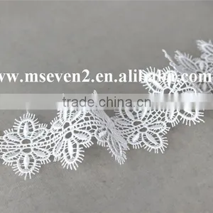 Nice White Color 100% Polyester Material Ladies Scolloped Shaped Lace Trim Eyelash Embroidery Lace in 4.5cm thumbnail-3