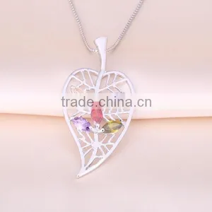 2015 Newest Brass Jewelry Tree of Life Pendant Necklace With Rhinestones thumbnail-3