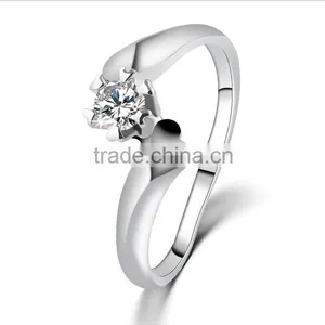 1 Gram Gold Rings Jewelry Zircon Wedding Silver Ring thumbnail-6