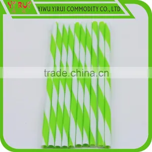 pp Drinking Straw With Spiral Green and White Color thumbnail-2
