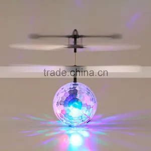 2016 New Arrival Infrared Induction Flying Flash Disco Colorful LED Ball Helicopter Child Toy Newest thumbnail-1