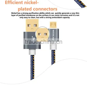 Voxlink Fast Charging 5V 2a Denim Gold Plated 1m USB Type c Charger Cable for Macbook thumbnail-2