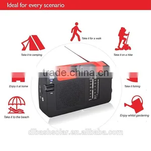 Whosesaler Rechargeable Portable Radio AM FM Crank Solar Radio thumbnail-5