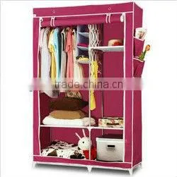 Large Size Metal Furniture Non-woven Wardrobe,Folding Fabric Cloth Wardrobe thumbnail-4