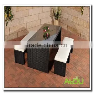 Cheap Bar Set/Black Rattan Bar Set With Bench thumbnail-4