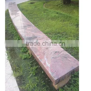 Chinese Juparana Multicolor Red Granite Outdoor Stone Chair thumbnail-2