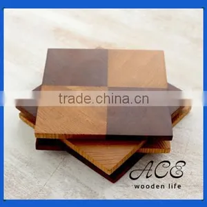 High Quality Multiple Color Wooden Coaster Joint Black Walnut and Oak Coaster thumbnail-1