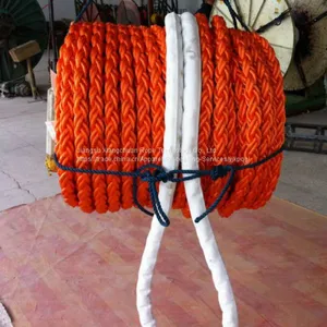 Polyester Rope 80mm 8 Strands Orange thumbnail-1