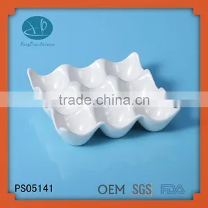 Porcelain Ceramic Type Egg Holder,white Ceramic Egg Holder Plate,porcelain Egg Holder,chaozhou Supplier Egg Holder thumbnail-1