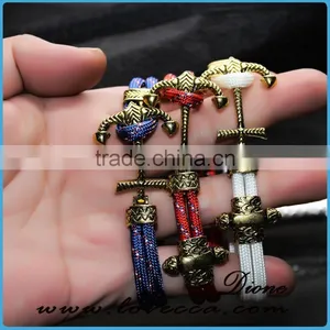 Custom Handmade Men's Genuine Leather Steel Anchor Hook Bracelet thumbnail-6