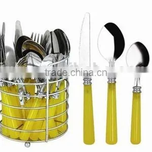 Plastic Handle Cutlery Set Stainless Made in China thumbnail-3