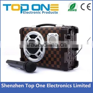2016 New Hot Selling Handbag Wooden Portable Bluetooth Speaker With FM Radio and TF Card Support thumbnail-5