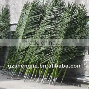 Manufacturer Garden Decorative Plastic Artificial Palm Tree Leaves thumbnail-1