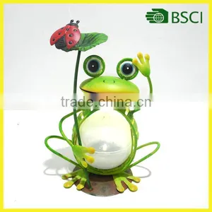 YS15108 Frog Solar Light Meatl Garden Frog Metal Frog Yard Art thumbnail-1