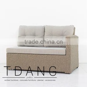 Belvedere Left Hand Bench - Vietnam Wicker Furniture - Outdor Conversation Furniture thumbnail-2