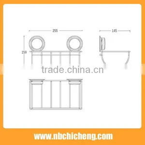 Wall Shelf Bathroom Suction Shelf Toilet Tissue Holder Toilet Paper Roller thumbnail-4