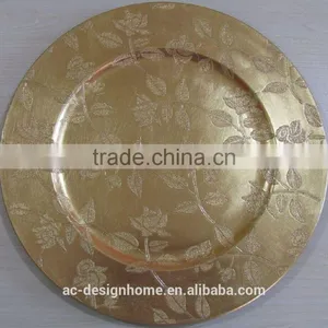 GOLD FOIL PP PLASTIC CHARGER PLATE thumbnail-1