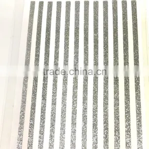 Silver Glitter Sticky Border, Shiny Glitter Border Sticker, X'mas Sliver Sticky Border thumbnail-2