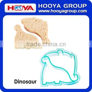 Fun Cake Cookie and Sandwich Cutter Shapes for Kids Set of 5 Dinosaur Dolphin Heart Star and Train thumbnail-5