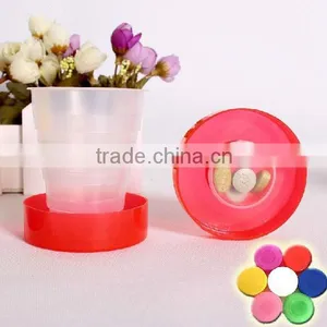 Folding Cup for Travel Camping With Pill thumbnail-1
