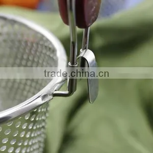Hot Selling Stainless Steel Pasta Colander ,noodles Colander With Long Handle thumbnail-5