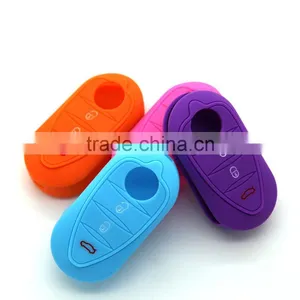 Plastic Leather Car Key Holder Silicone Protective Car Key Cover for Alfa Romeo thumbnail-4