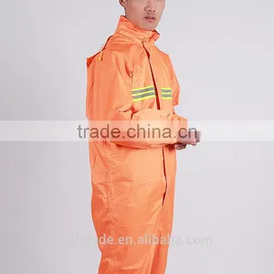 High Visibility Safety Orange Rain Gear Wear Rain Suit Polyester /pvc Nylon/Rubber Rain Coat Waterproof thumbnail-3