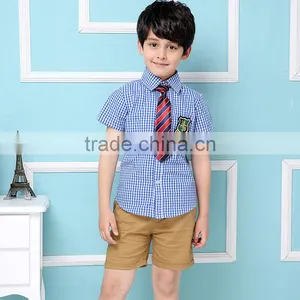 Custom Primary School Shirt /Short Skirt And Pants For Children Summer School Uniform thumbnail-2