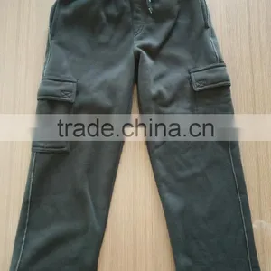 Men's,Boy's and Kid's Fleece Cargo Pants With Piping Fleece Pant thumbnail-1