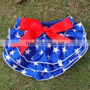 New Design Baby Diaper, Boutique Clothing Satin Baby Ruffle Bloomers, Wholesale Baby Ruffle Diaper Cover Bloomers thumbnail-1