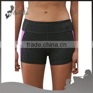 Heathered Colorblock Workout Women Crossfit Shorts for Running Activewear Wholesale thumbnail-1