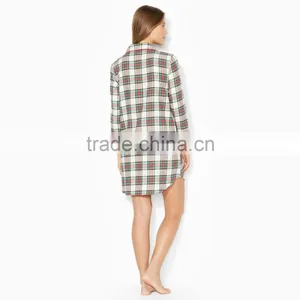 Checked Long Dress Women Minion Pajamas thumbnail-2