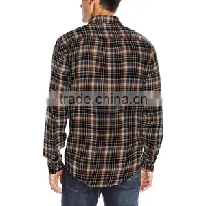 2017 Trend Long Sleeved Different Colors Plaid Cotton Flannel Shirt thumbnail-6