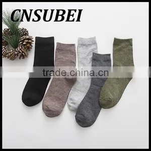 Wholesale Autumn Winter Socks Men Solid Color Business Socks Men Socks Manufacurer thumbnail-6