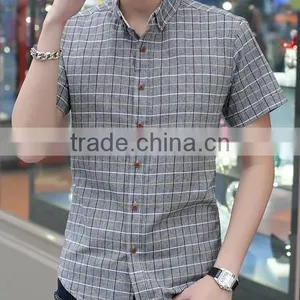 Young Men's Wear Short-sleeved Shirt Leisure Half Sleeve Shirts thumbnail-1
