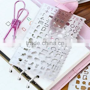 Hot Sales DIY Stainless Steel Drawing Templates/ Bookmark for Planner,Scrapbook, Handbook thumbnail-1