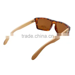 2017 Fashion Cheap Wholesale Tawny Natural Leopard Print PC & Bamboo OEM Sunglasses thumbnail-3