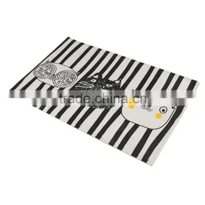 Fashion Design Home Bedroom Bathroom Flannel Floor Carpets Funny Cat Pattern Anti-Slip Floor Mat Carpet 5 Sizes Optional thumbnail-1