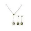 Crystal, Rhinestone Bridal Party Jewelry Necklace Earrings Sets for Children, Women thumbnail-1