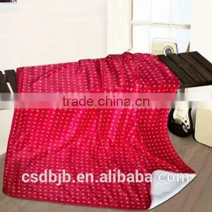 Hot Sell Four Colours Throw Microfiber Fleece Sherpa Blanket thumbnail-4