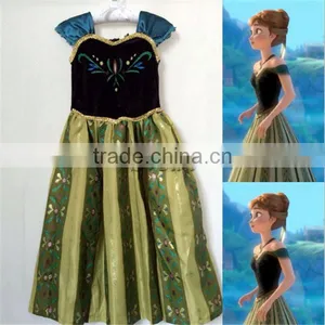 Frozen Anna Princess Dress Pretty Frozen Girls Dress Evening Dress New Kids Wedding Party Cosplay thumbnail-2