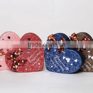 Sweet Bowknot Lower Price Luxury Paper Gift Packaging Heart Shaped Chocolate Box w/ Dividers,Caja de Bombones Corazon thumbnail-2